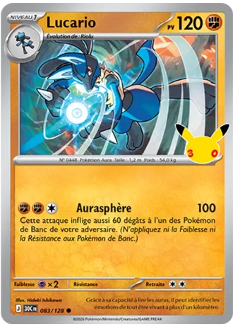 Lucario #083/128 — 30e Anniversaire