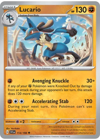 Lucario #114 — Scarlet & Violet