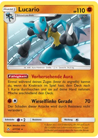 Lucario #67/156 — Ultra-Prisma