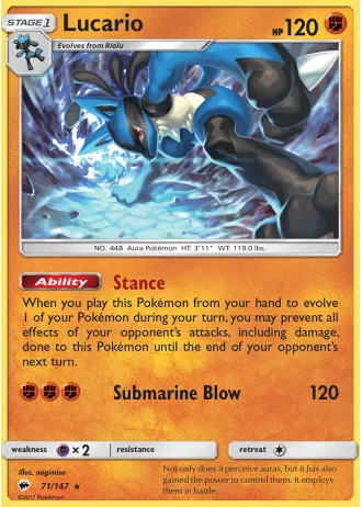 Lucario #71 — Burning Shadows