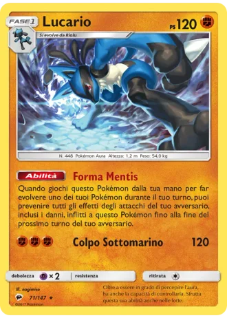 Lucario #71/147 — Ombre Infuocate