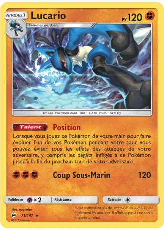 Lucario #71/147 — Ombres Ardentes