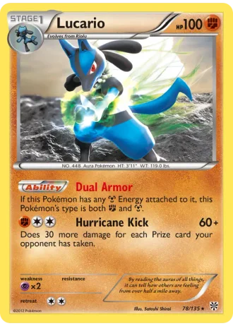 Lucario #78/135 — Plasma Storm