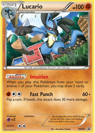 Lucario BW85 — Black & White Promos