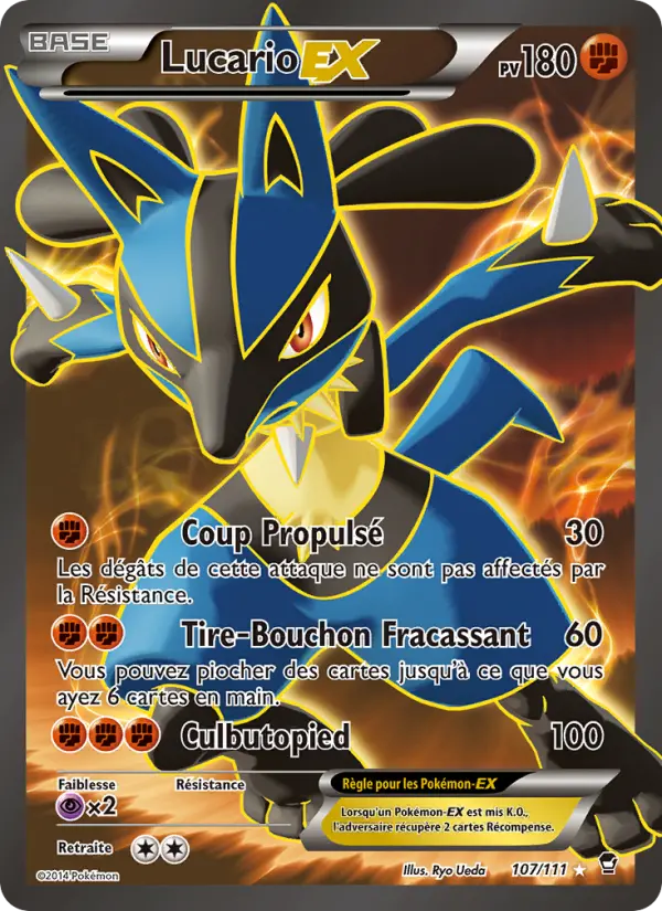 Lucario EX #107 — Poings Furieux