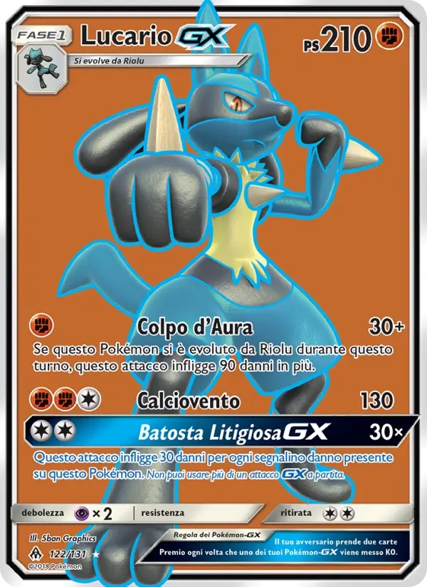 Lucario GX #122 — Apocalisse Di Luce