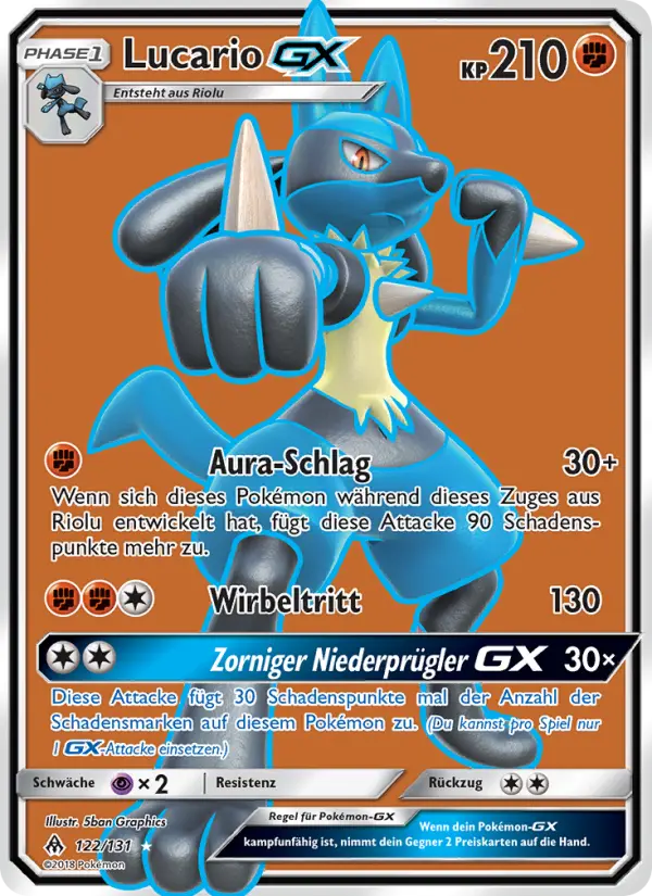 Lucario GX #122 — Grauen Der Lichtfinsternis