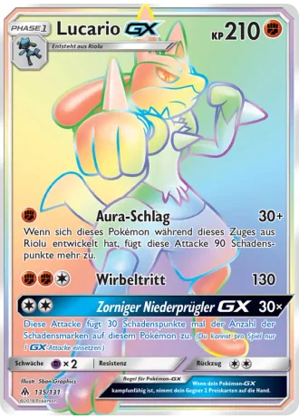 Lucario GX #135/131 — Grauen Der Lichtfinsternis