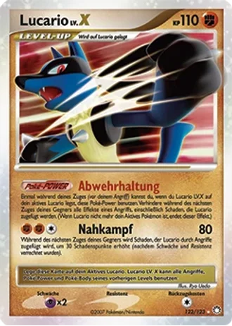 Lucario LV.X #122/123 — Geheimnisvolle Schätze
