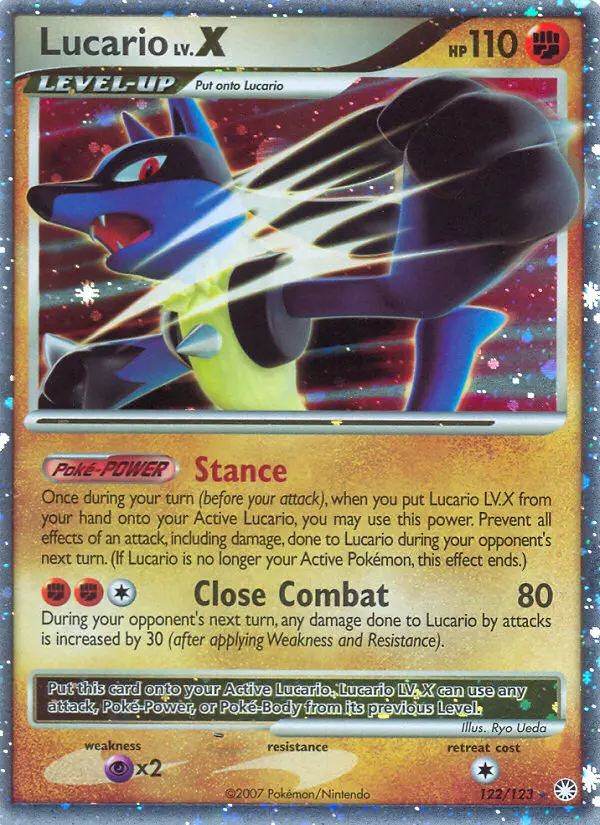 Lucario LV.X #122 — Mysterious Treasures