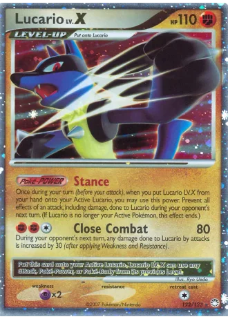 Lucario LV.X #122 — Mysterious Treasures