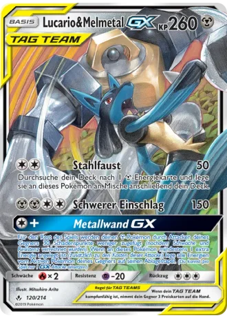 Lucario & Melmetal GX #120/214 — Kräfte im Einklang