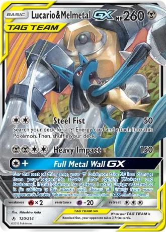 Lucario & Melmetal GX #120/214 — Unbroken Bonds