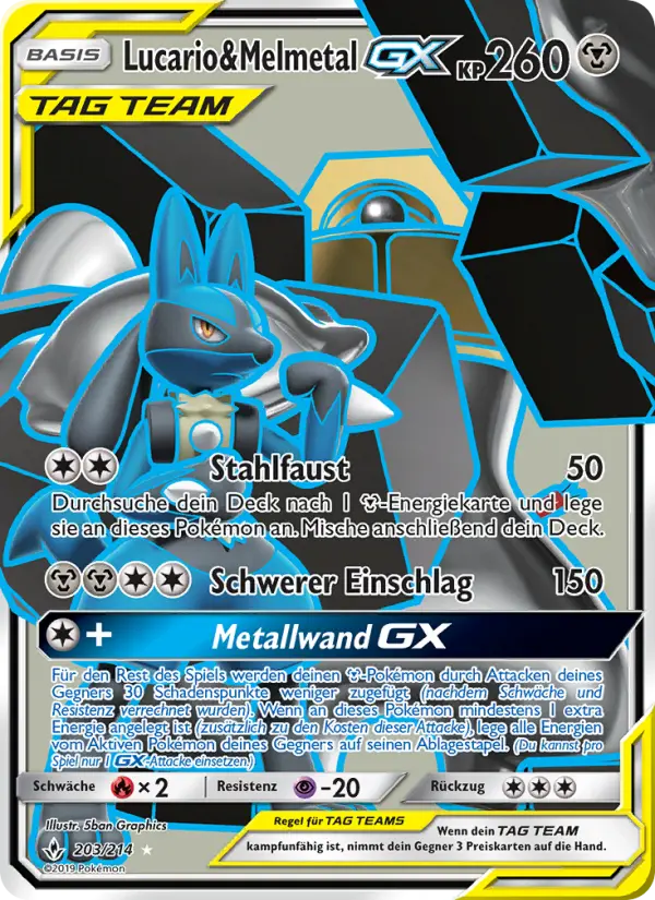 Lucario & Melmetal GX #203 — Kräfte im Einklang