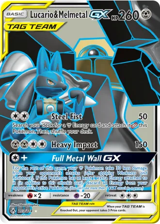 Lucario & Melmetal GX #203/214 — Unbroken Bonds
