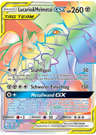 Lucario & Melmetal GX #224/214 — Kräfte im Einklang
