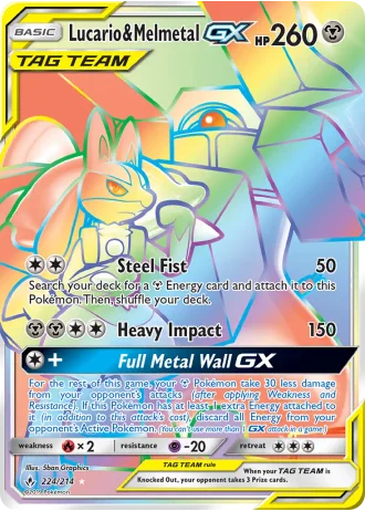 Lucario & Melmetal GX #224/214 — Unbroken Bonds
