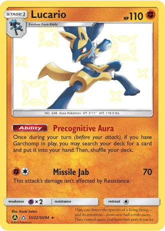Lucario SV22/94 — Shiny Vault (Hidden Fates)