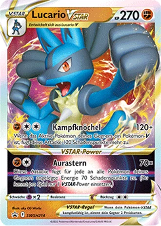 Lucario VSTAR SWSH214 — Schwert & Schild Promos