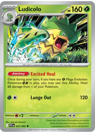 Ludicolo #007/94 — Phantasmal Flames