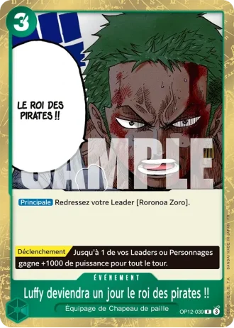 Luffy deviendra un jour le roi des pirates !! (OP12-039) — l'Héritage du Maître (OP12)