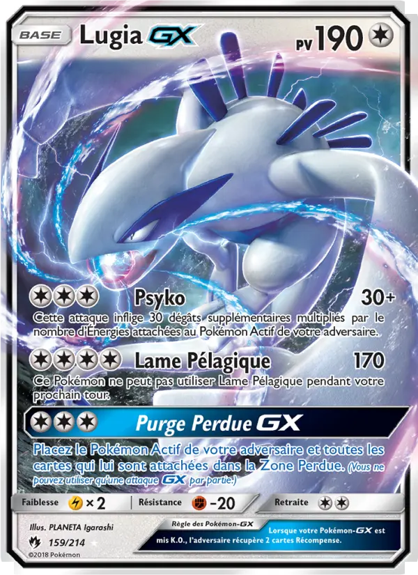 Lugia GX #159 — Tonnerre Perdu