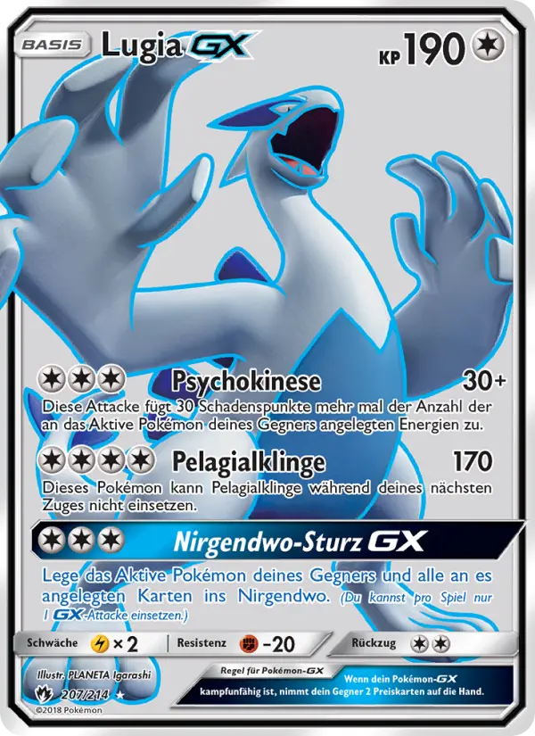 Lugia GX #207 — Echo des Donners