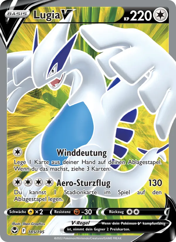 Lugia V #185 — Silberne Sturmwinde