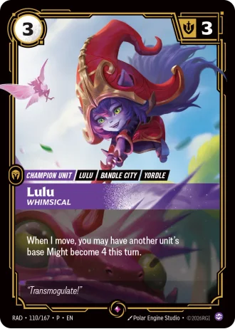 Lulu, Whimsical (Radiance December 2026 Summoner Skirmish Participation Promo) #110-P — Promotional Cards