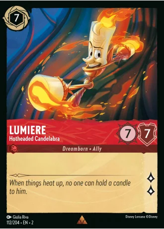 Lumiere - Hotheaded Candelabra #112/204 — Rise of the Floodborn