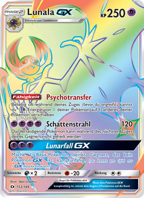 Lunala GX #153 — Sonne & Mond