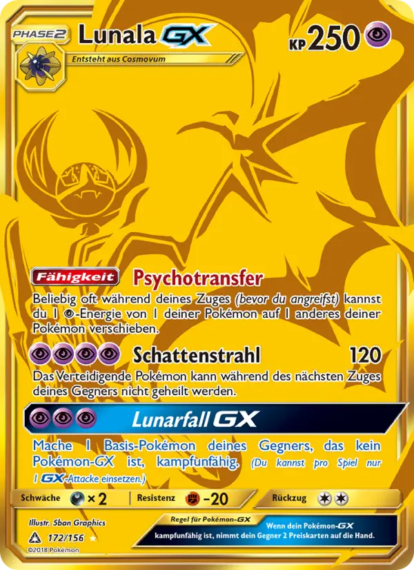 Lunala GX #172 — Ultra-Prisma