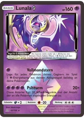 Lunala Prism Star #62/156 — Ultra-Prisma