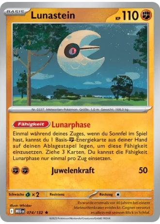 Lunastein #074/132 — Mega-Entwicklung