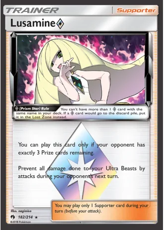 Lusamine Prism Star #182/214 — Lost Thunder