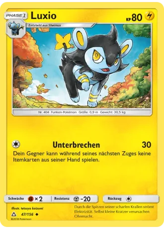 Luxio #47/156 — Ultra-Prisma