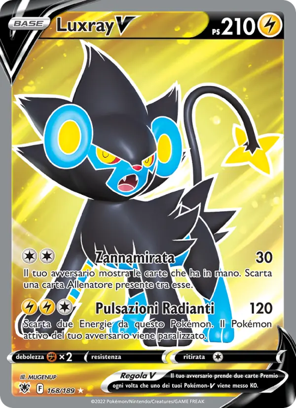 Luxray V #168 — Lucentezza Siderale