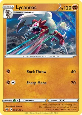 Lycanroc #095/185 — Trick or Trade 2023