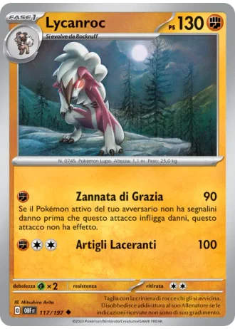 Lycanroc #117 — Ossidiana Infuocata