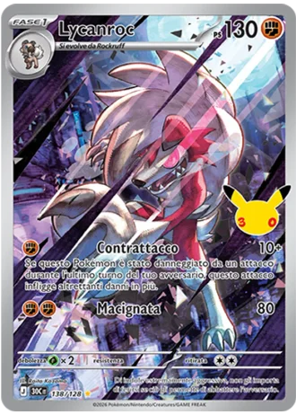Lycanroc #138/128 — 30° Anniversario