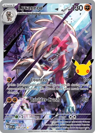 Lycanroc #138/128 — 30th Celebration