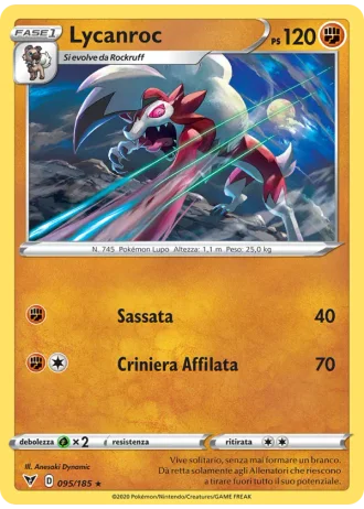 Lycanroc #95/185 — Voltaggio Sfolgorante
