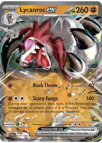 Lycanroc ex #117 — Paldea Evolved