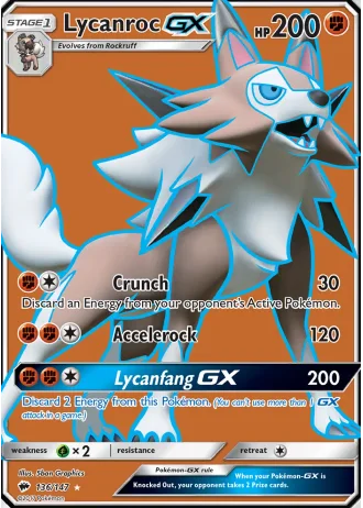 Lycanroc GX #136 — Burning Shadows