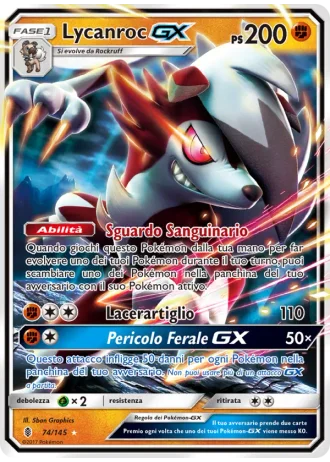 Lycanroc GX #74/145 — Guardiani Nascenti