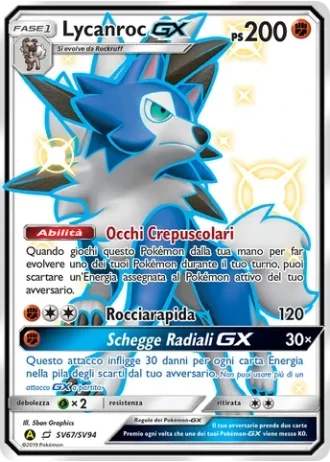 Lycanroc GX SV67/94 — Tesoro Cromatico (Destino Sfuggente)