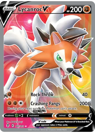 Lycanroc V #187 — Evolving Skies