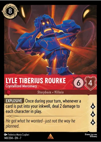 Lyle Tiberius Rourke - Crystallized Mercenary #140/204 — Archazia's Island
