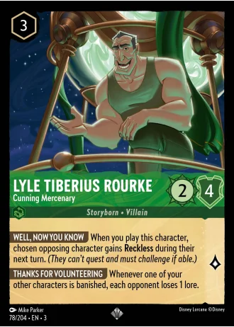 Lyle Tiberius Rourke - Cunning Mercenary #78/204 — Into the Inklands