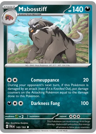 Mabosstiff #143/193 — Paldea Evolved